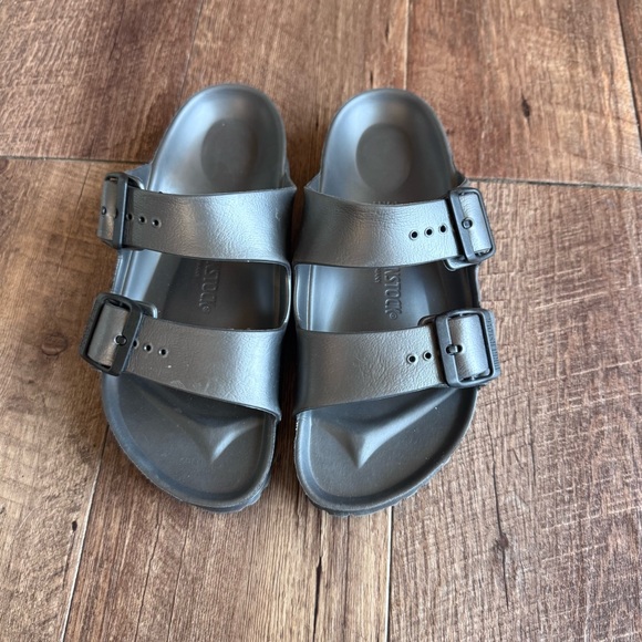Birkenstock Eva Arizona Silver grey sandals size 37 women’s size 6 regular/ wide - Picture 3 of 8